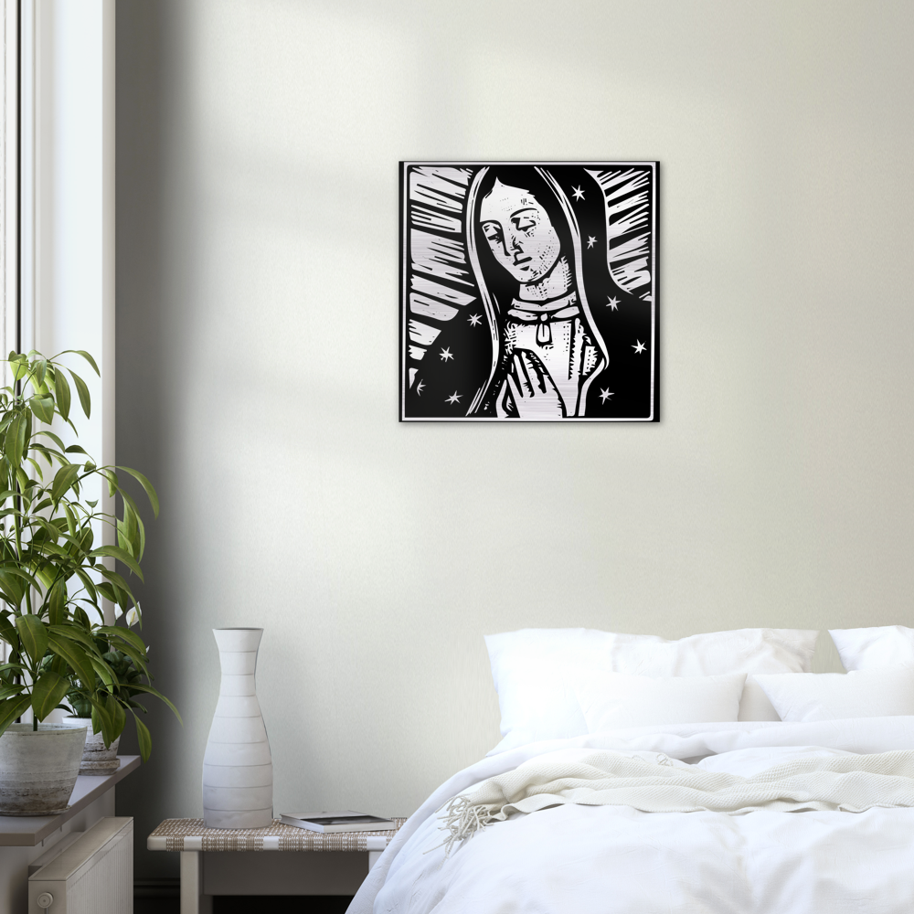 Our Lady of Guadalupe #MetallicIcon #BrushedAluminum