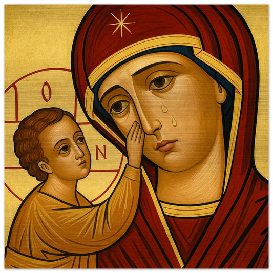 Pearl Print - Most Holy Theotokos Print – Unique Modern Art Décor