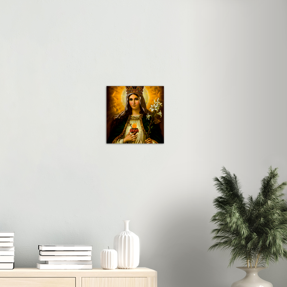 Queen of Heaven ✠ Brushed #Aluminum #MetallicIcon #AluminumPrint