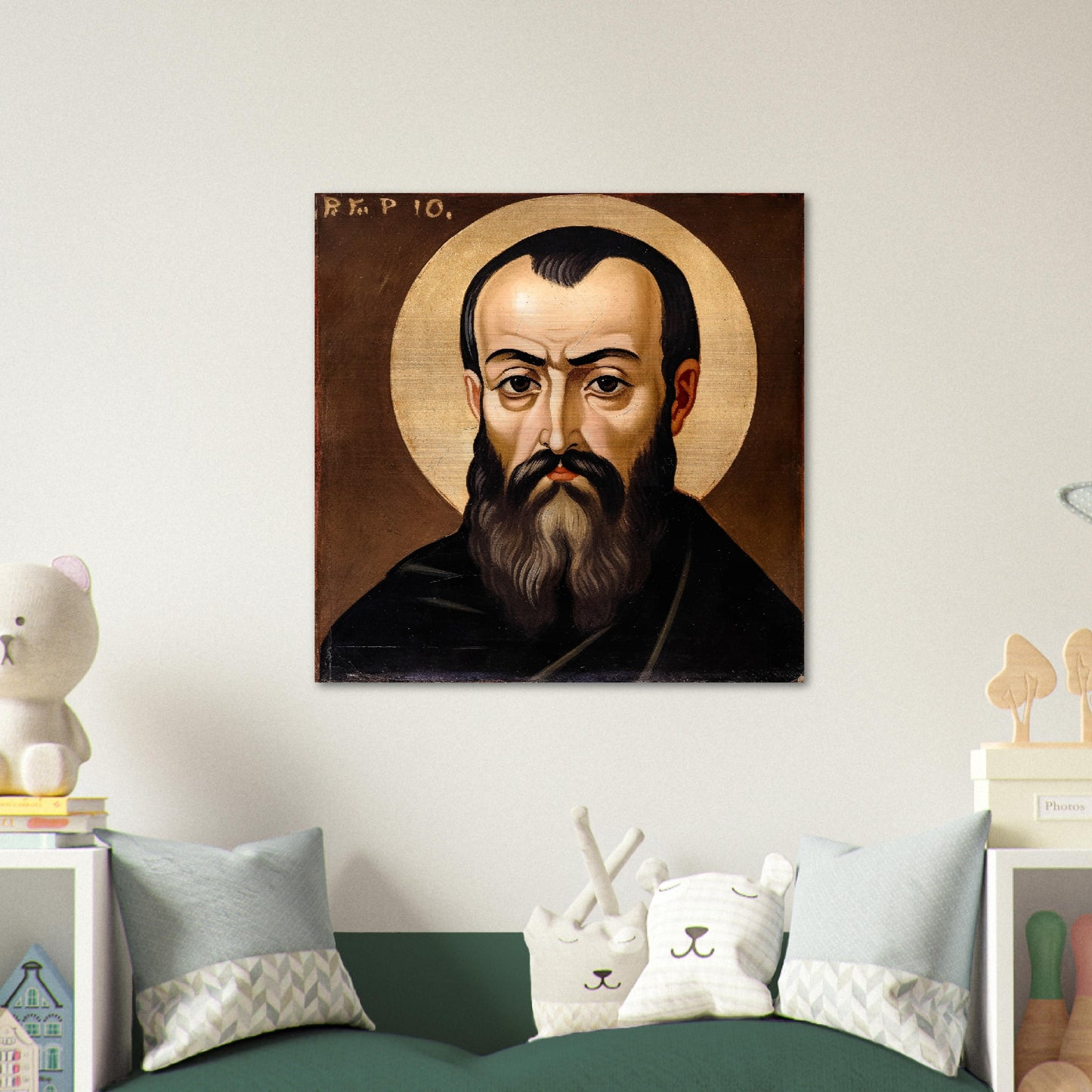 God's Servant, St. Pio of Pietrelcina Brushed Aluminum Icon