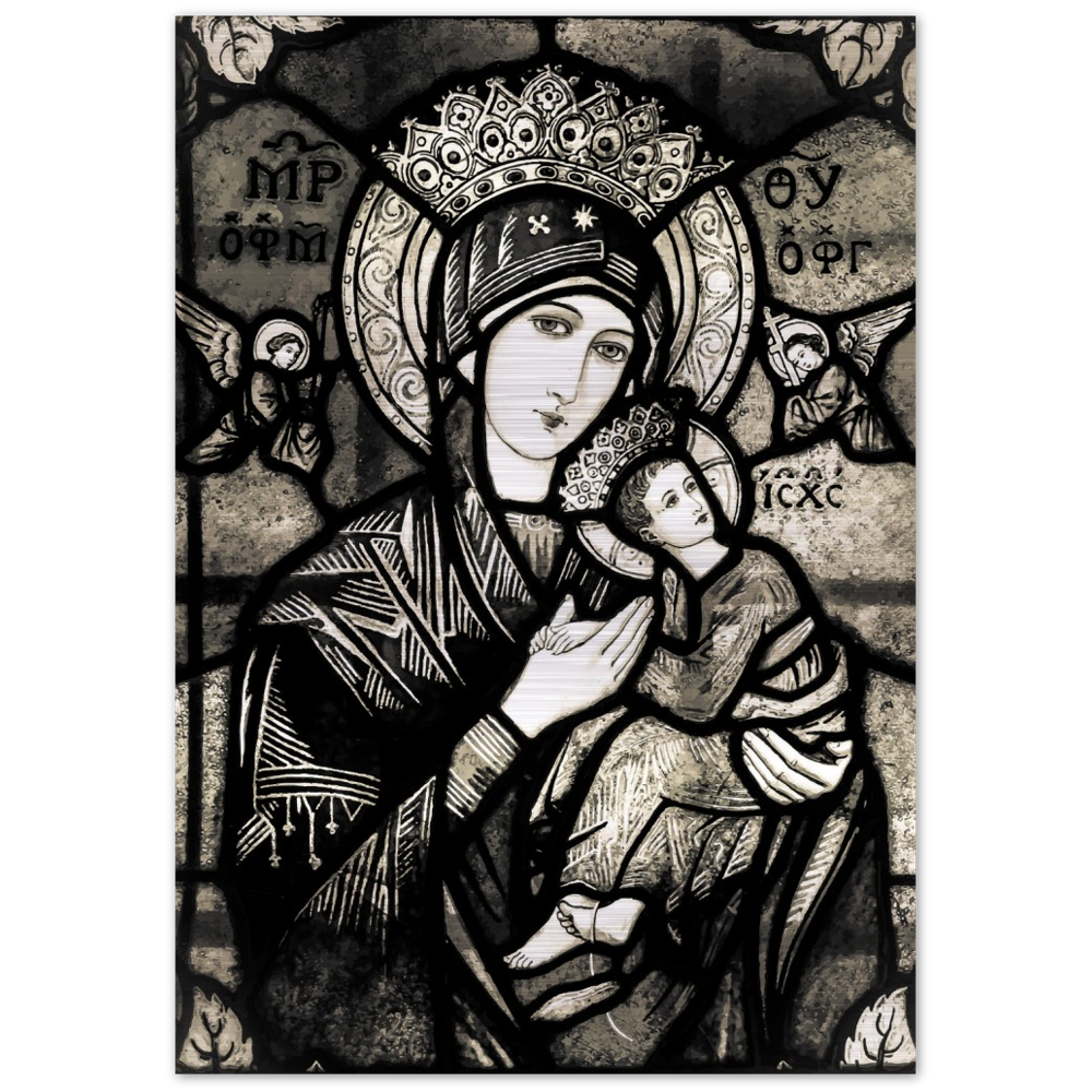 Our Lady of Perpetual Succour ✠ Brushed #Aluminum #MetallicIcon #AluminumPrint