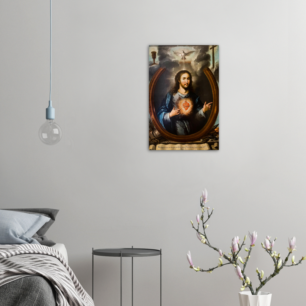 Sacred Heart of Jesus ✠ Sagrado Corazón de Jesús ✠ Brushed #Aluminum #MetallicIcon #AluminumPrint