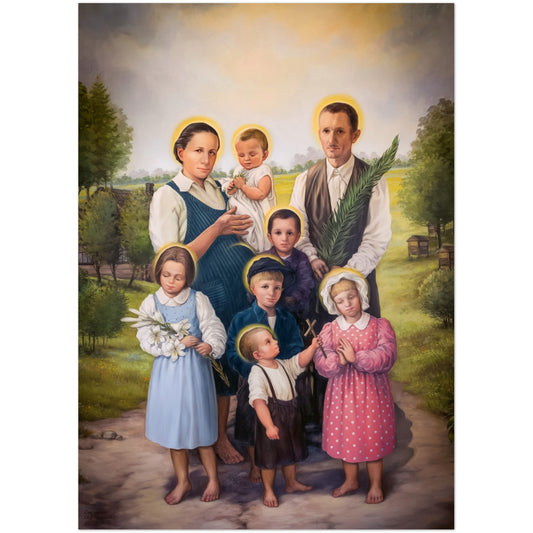 Ulma Family - 10 copies Silk Paper Print - Poland - Martyred and Blessed Together from high resolution file
