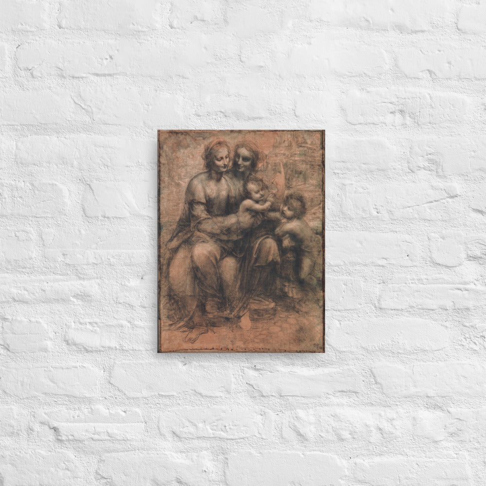 Virgin and Child with Ss Anne and John the Baptist (da Vinci) Canvas