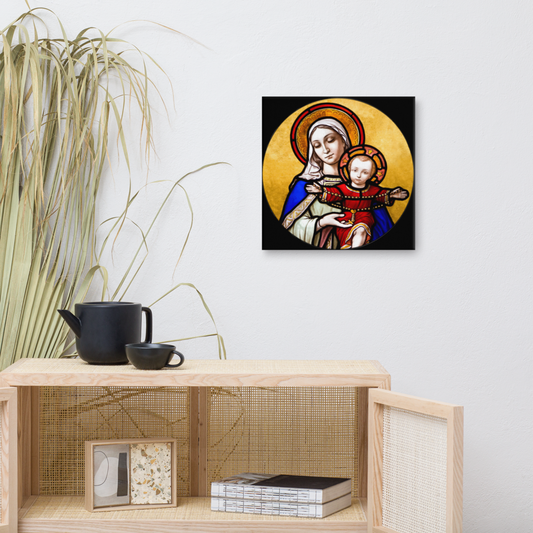 Holy Mother and Divine Child Canvas 16x16