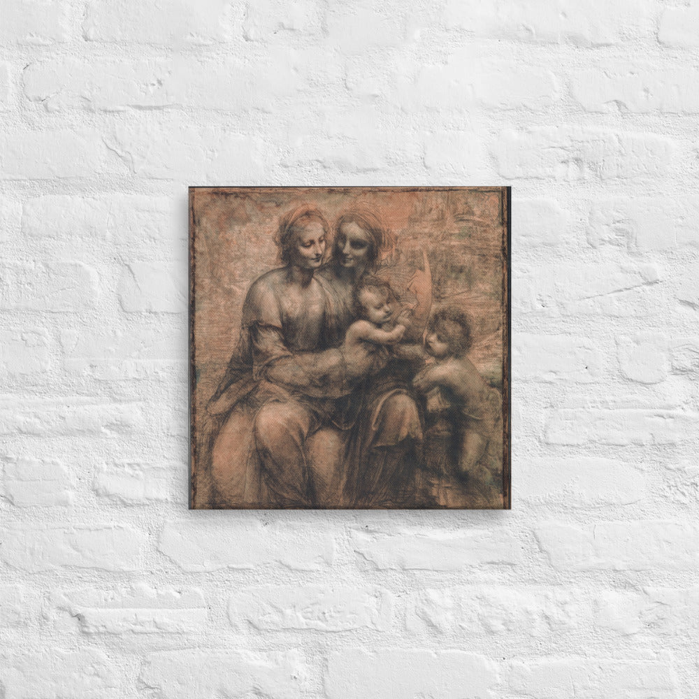 Virgin and Child with Ss Anne and John the Baptist (da Vinci) Canvas