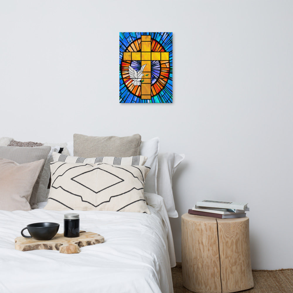 Dove and Cross Canvas