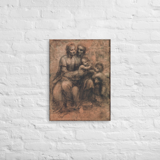 Virgin and Child with Ss Anne and John the Baptist (da Vinci) Canvas