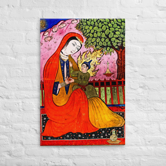 Persian miniature of Jesus and Mary - Canvas