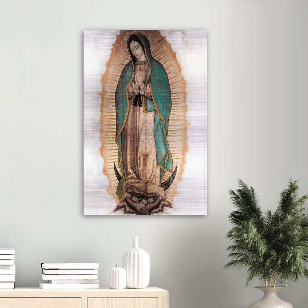 Our Lady of Guadalupe ✠ Brushed #Aluminum #MetallicIcon #AluminumPrint