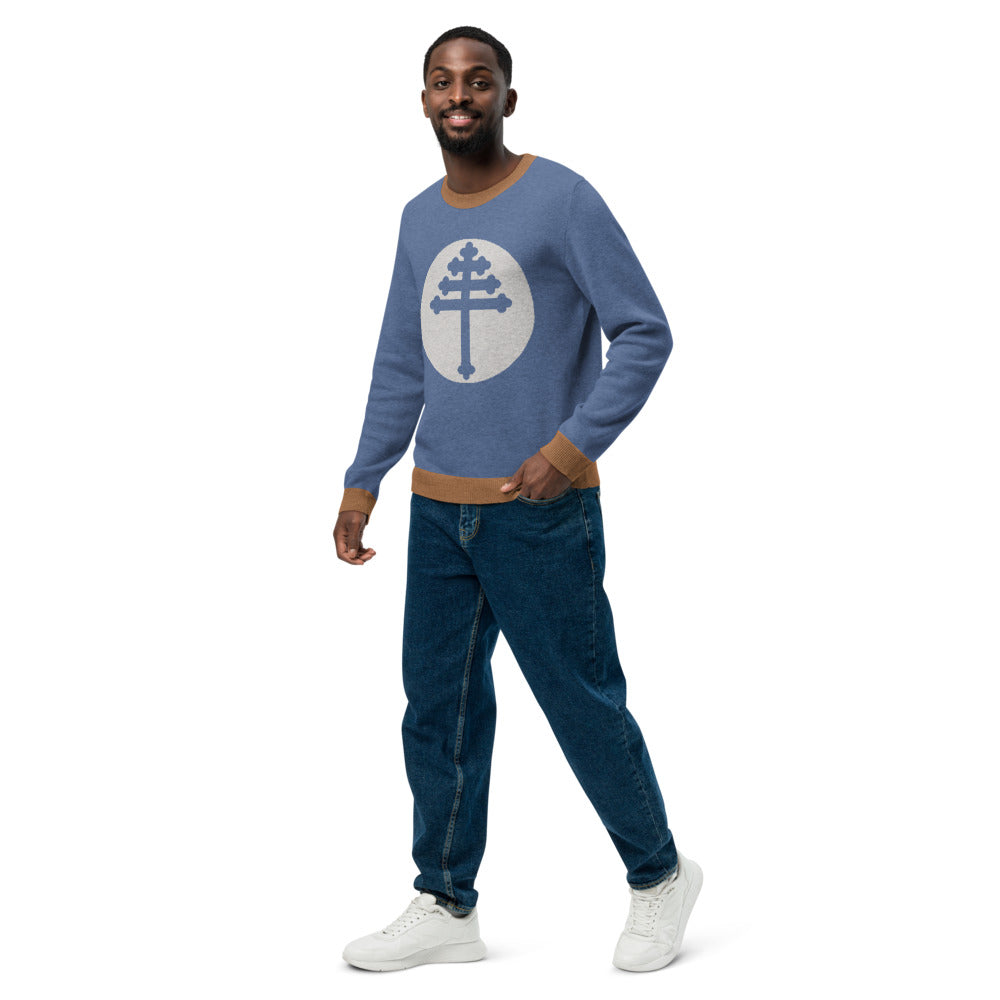 Maronite Cross Knitted crew neck sweater