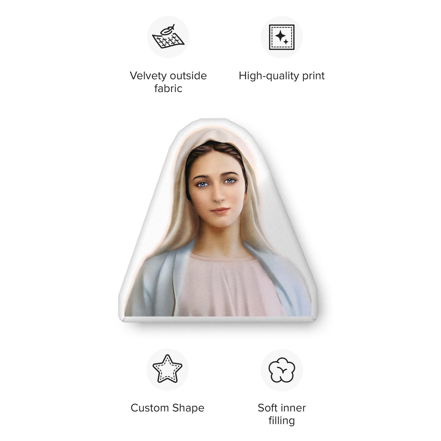 Our Lady of Tihaljina - Medjugorje - Virgin Mary - Custom-shaped pillow