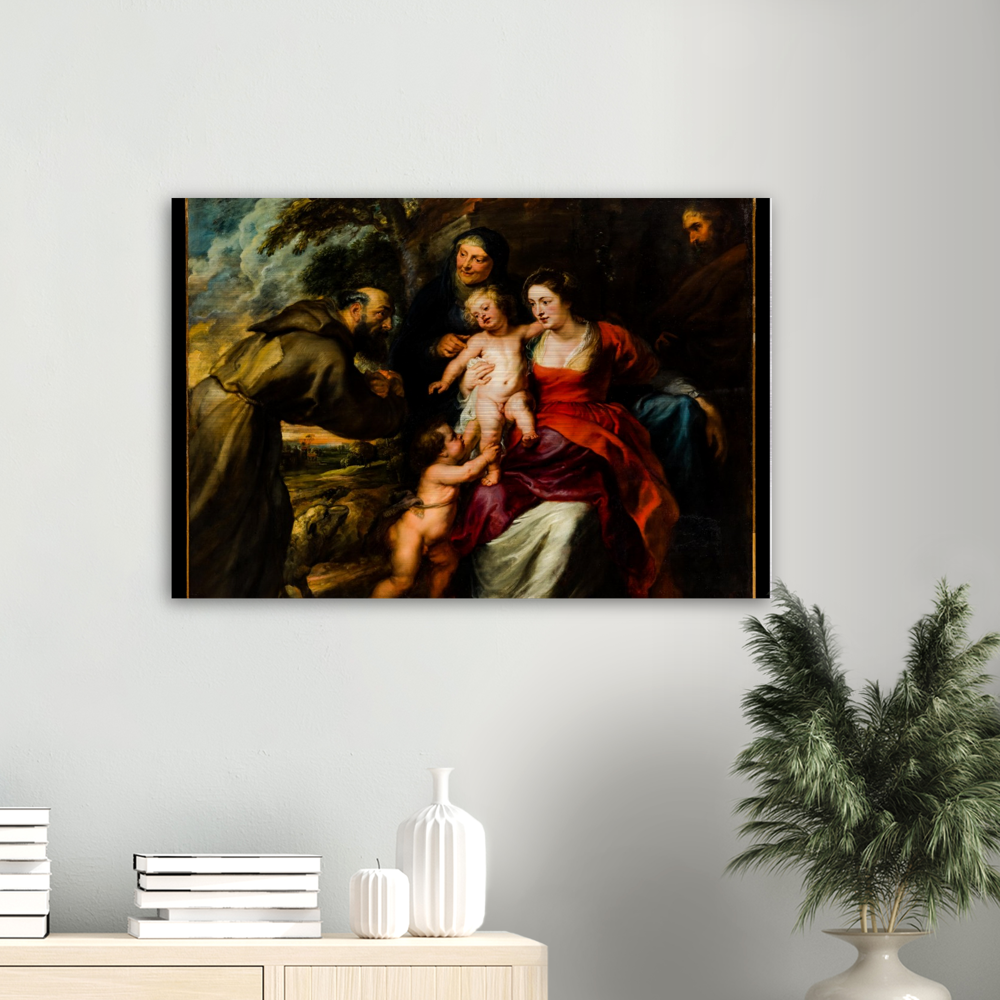 Holy Family, St Francis, St Anne and St John the Baptist ✠ Brushed #Aluminum #AluminumPrint