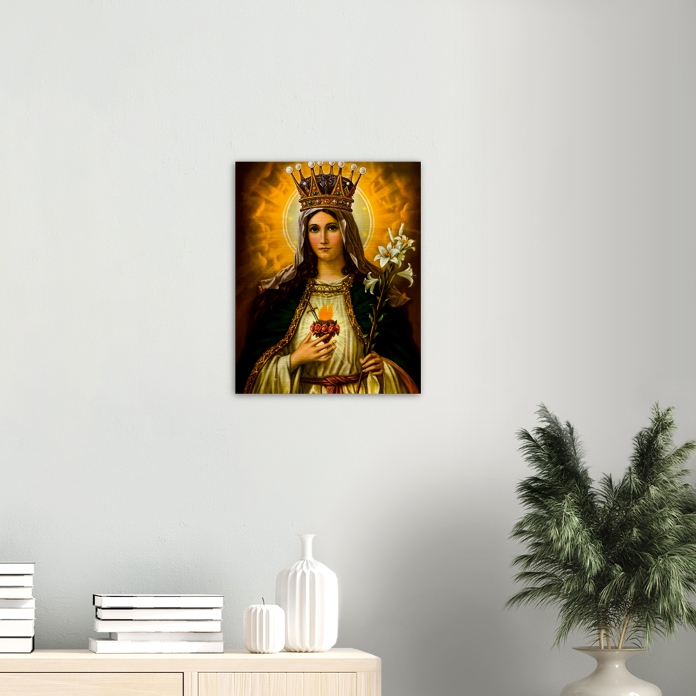 Queen of Heaven ✠ Brushed #Aluminum #MetallicIcon #AluminumPrint