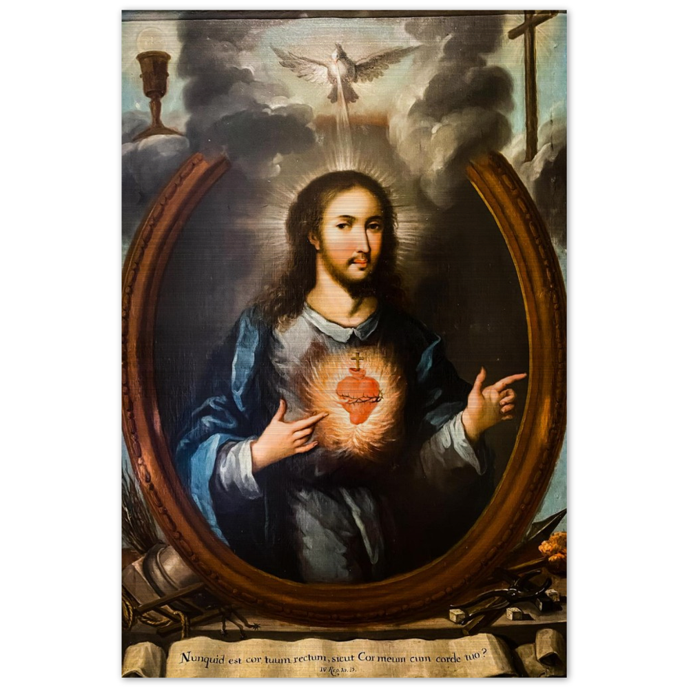 Sacred Heart of Jesus ✠ Sagrado Corazón de Jesús ✠ Brushed #Aluminum #MetallicIcon #AluminumPrint