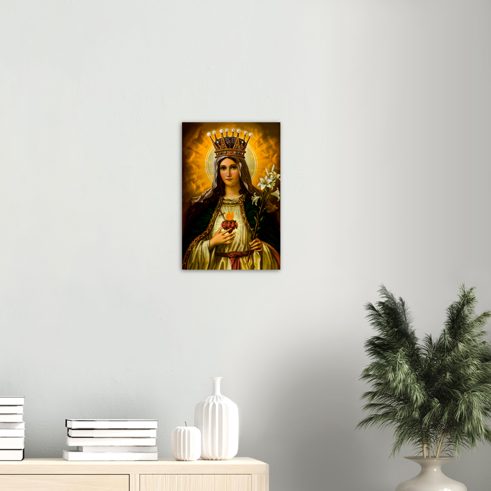 Queen of Heaven ✠ Brushed #Aluminum #MetallicIcon #AluminumPrint