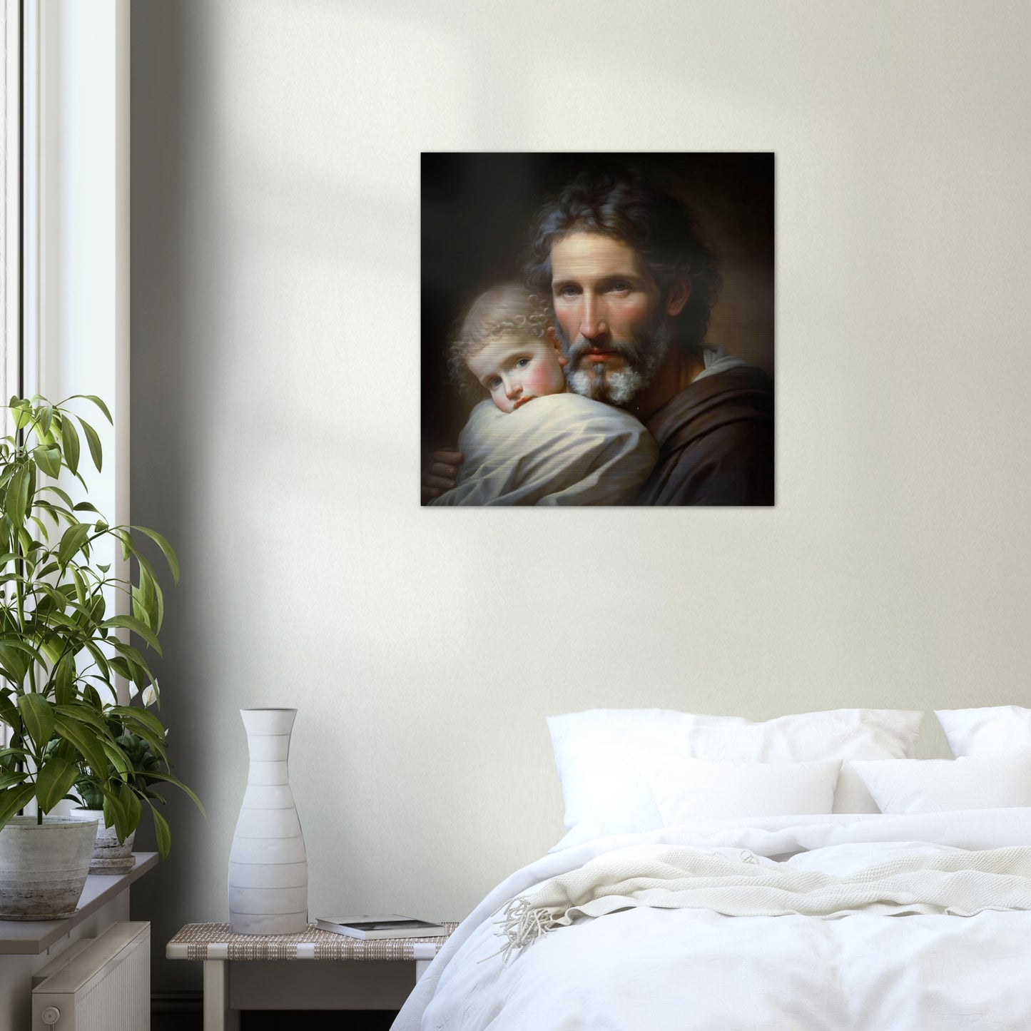 Glorious Saint Joseph ✠ Brushed Aluminum Icon