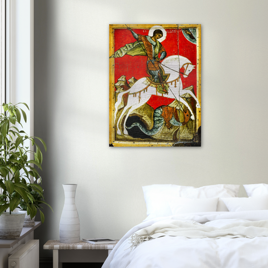 Miracle of St George and the Dragon - Brushed Aluminum Print