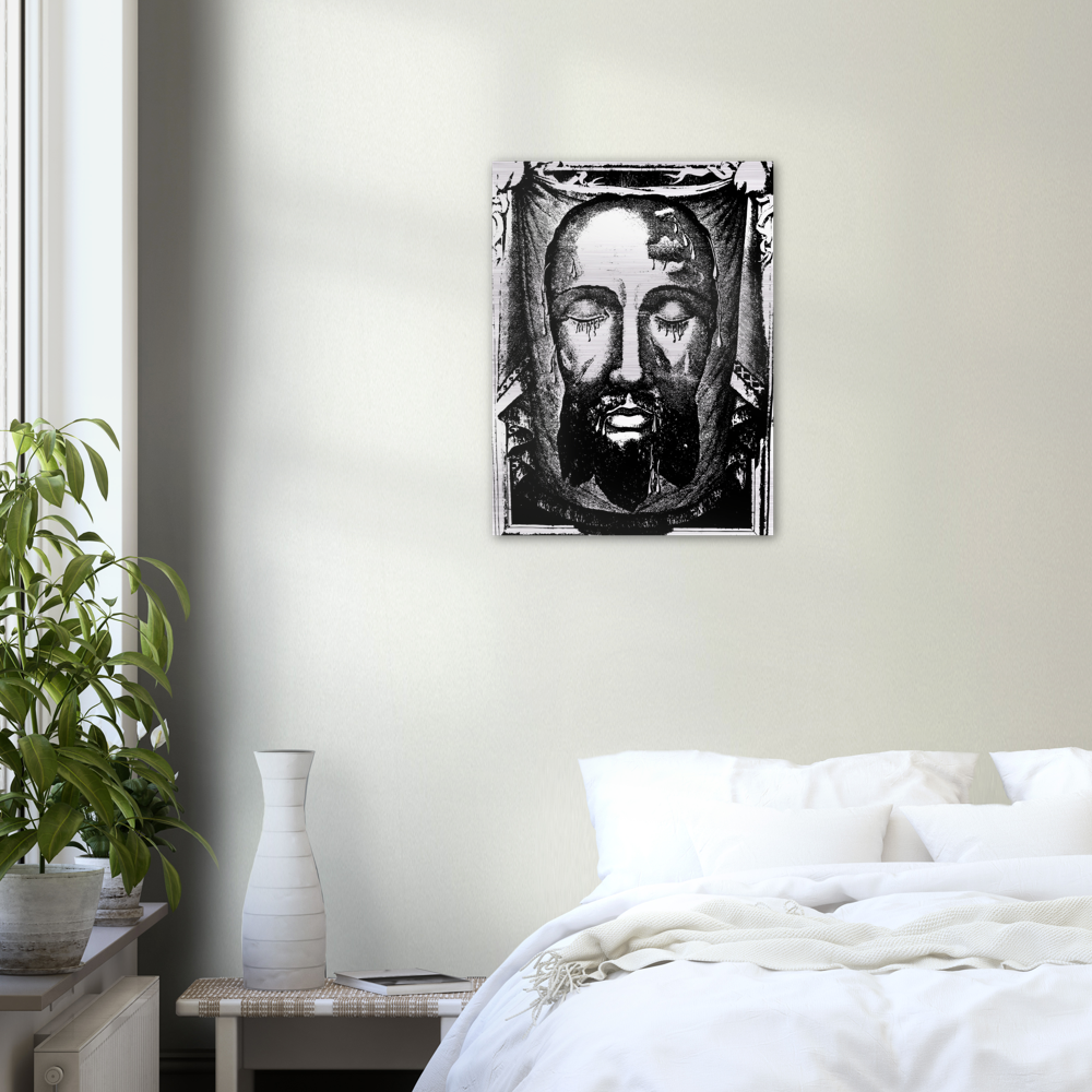 Devotion to the Holy Face of Jesus ✠ Brushed #Aluminum #MetallicIcon #AluminumPrint