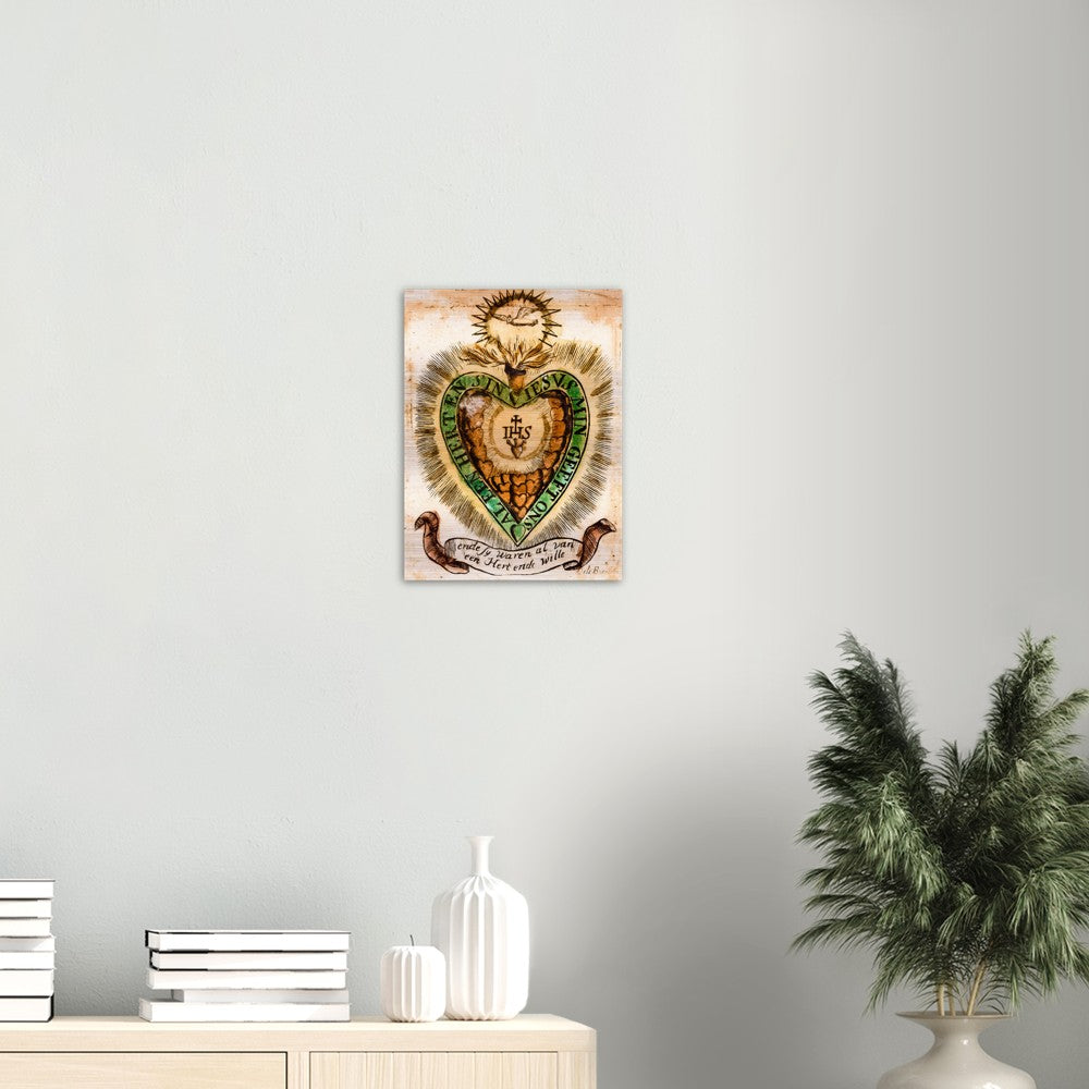 Heart of Divine Love - Brushed Aluminum Print