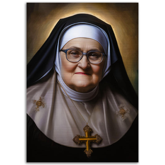 Mother Angelica Brushed Aluminum Print