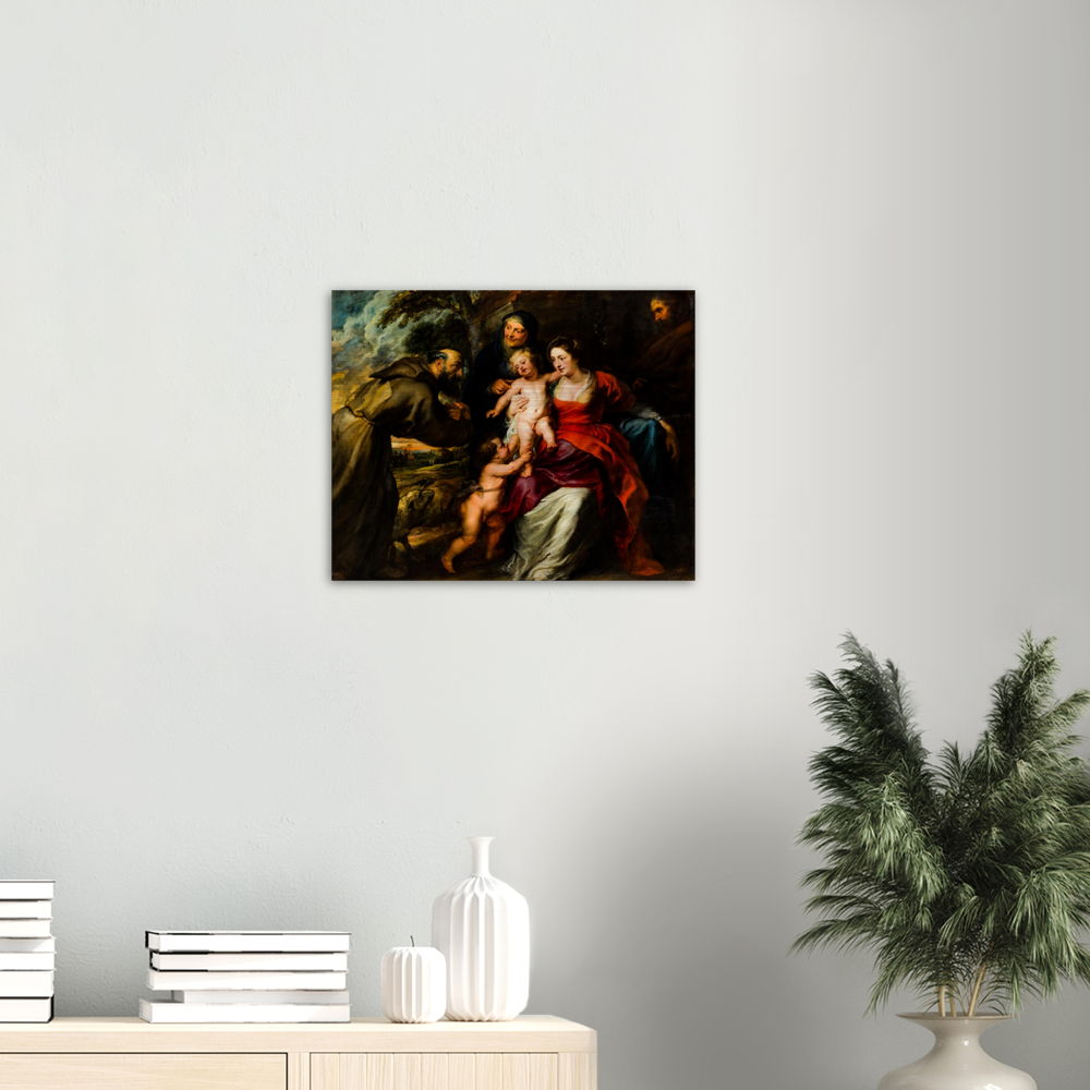 Holy Family, St Francis, St Anne and St John the Baptist ✠ Brushed #Aluminum #AluminumPrint