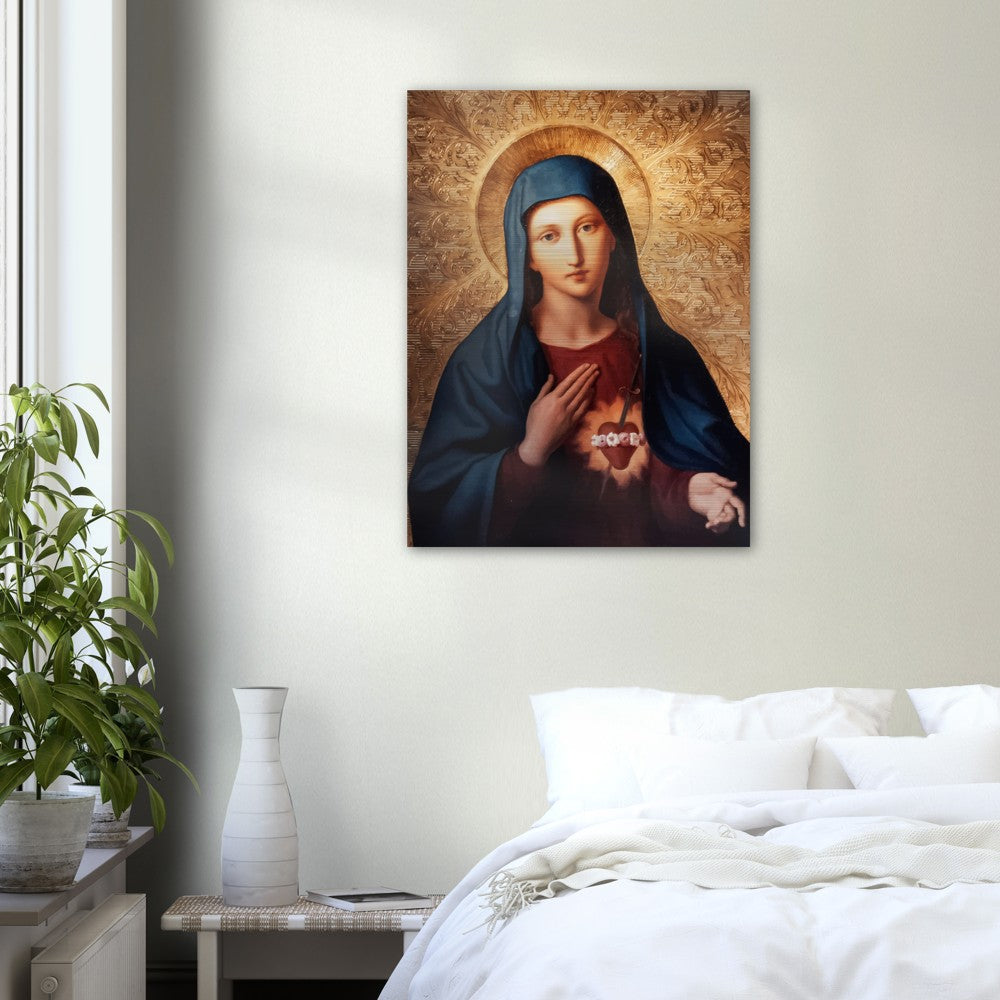 Immaculate Heart of Mary Brushed Aluminum Print