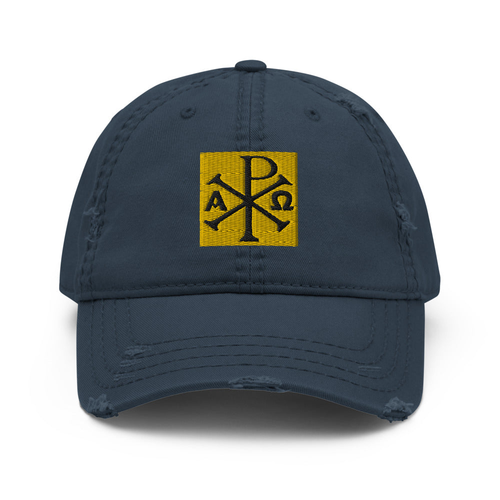 Chi-Rho - Distressed Dad Hat