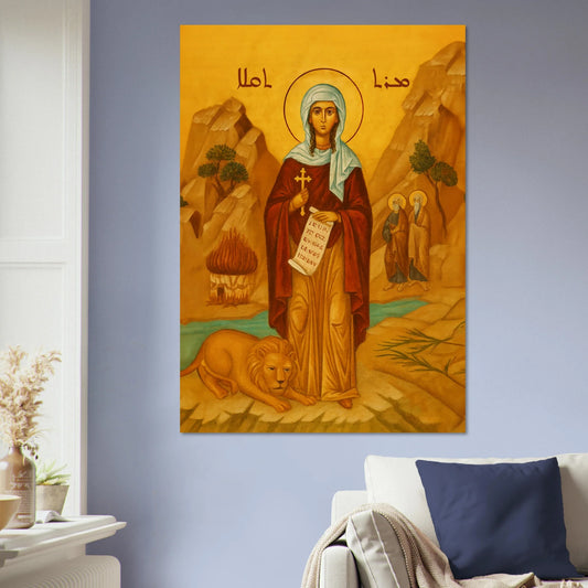 Pearl Print - Saint Thecla (Takla) Icon The First Woman Martyr