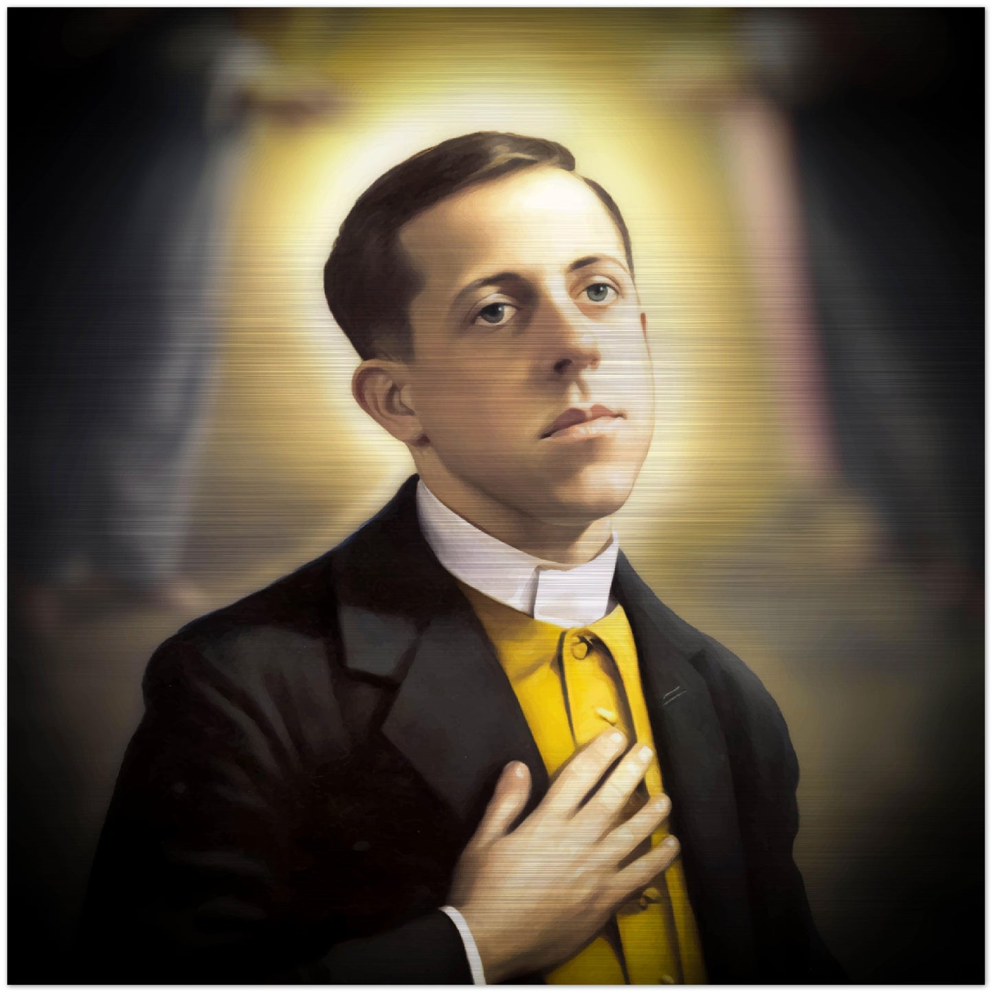Blessed Miguel Agustín Pro, Pray For Us Viva Cristo Rey ✠ Brushed Aluminum Icon