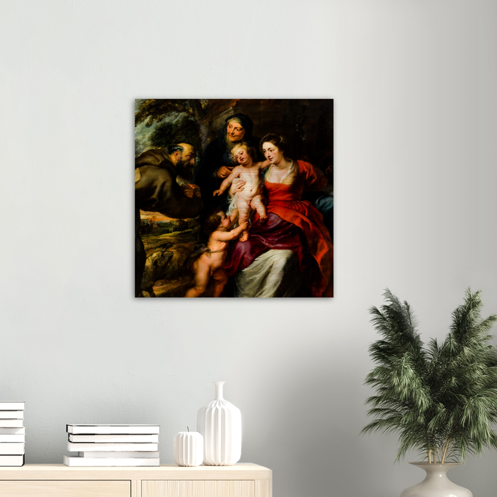 Holy Family, St Francis, St Anne and St John the Baptist ✠ Brushed #Aluminum #AluminumPrint