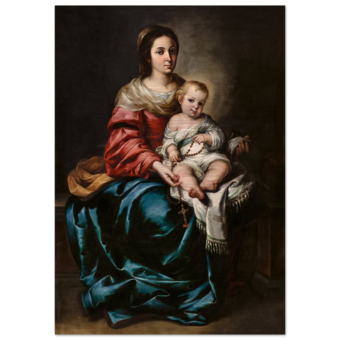 Pearl Print - The Virgin of the Rosary Icon