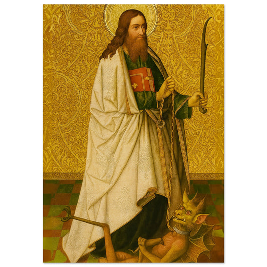 Pearl Print - Saint Bartholomew Vanquishing A Demon Prints