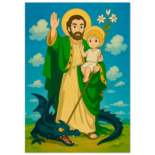 Pearl Print - St. Joseph, Terror of Demons Kids Icon – Perfect for Bedroom & Classroom