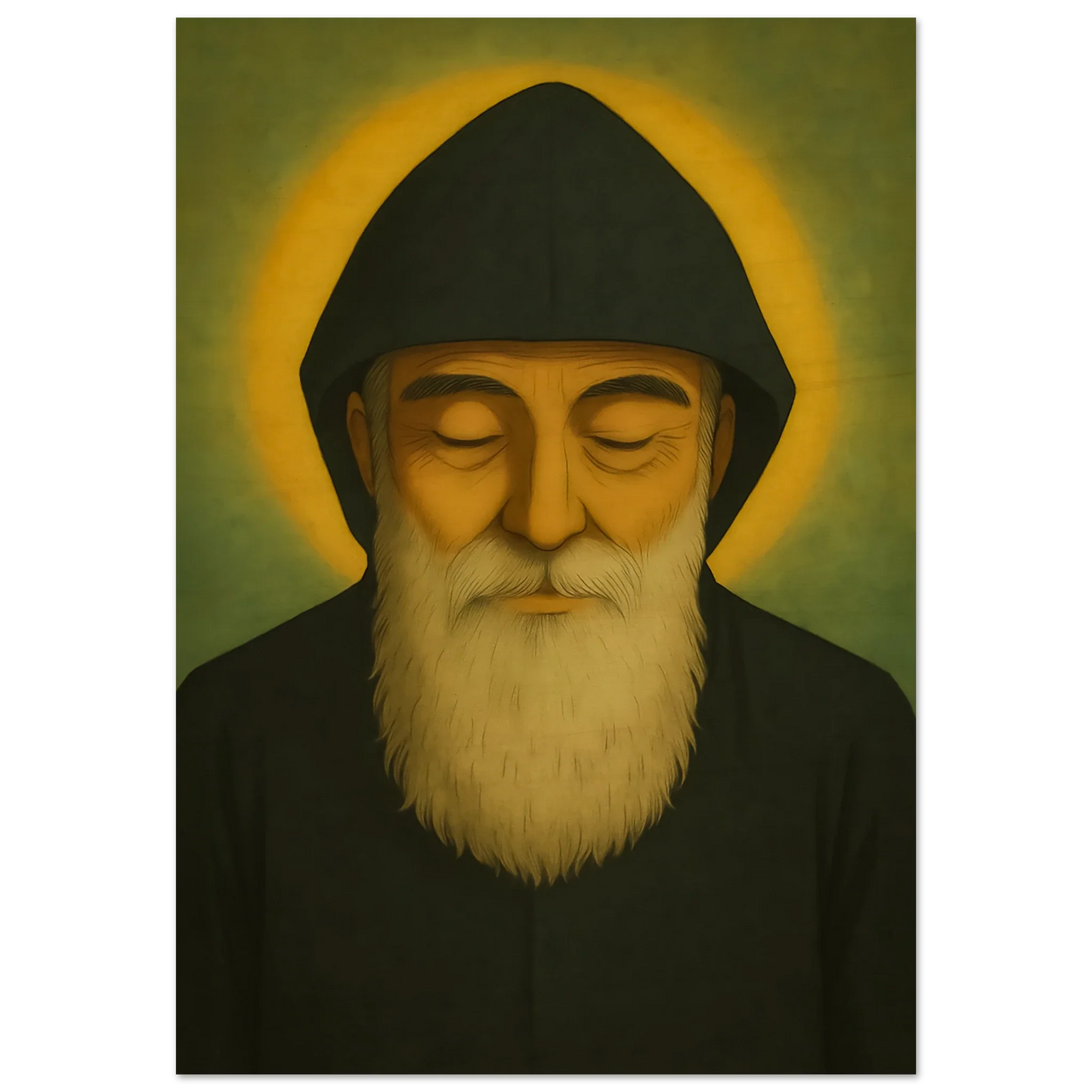 Pearl Print - Saint Sharbel Icon – Friend of God & People Design for Kids' Rooms