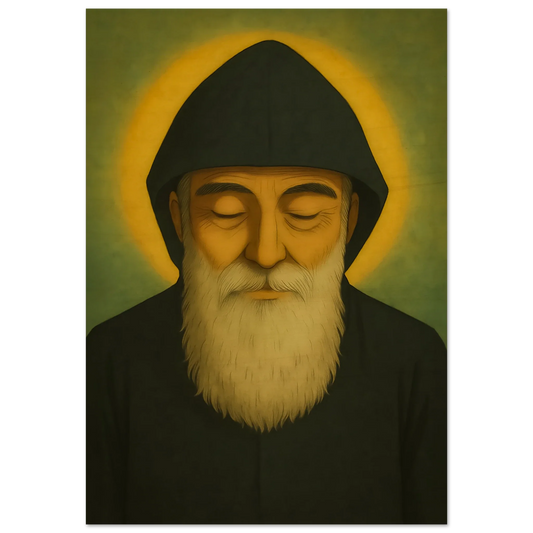 Pearl Print - Saint Sharbel Icon – Friend of God & People Design for Kids' Rooms