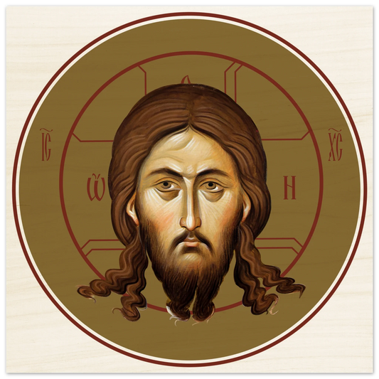 Pearl Print - Christ Pantocrator Icon - Wood- for Iconostasis