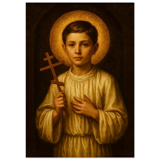 Pearl Print - Saint Alexei Nikolaevich Romanov, Tsarevich of Russia Royal Martyr Icon