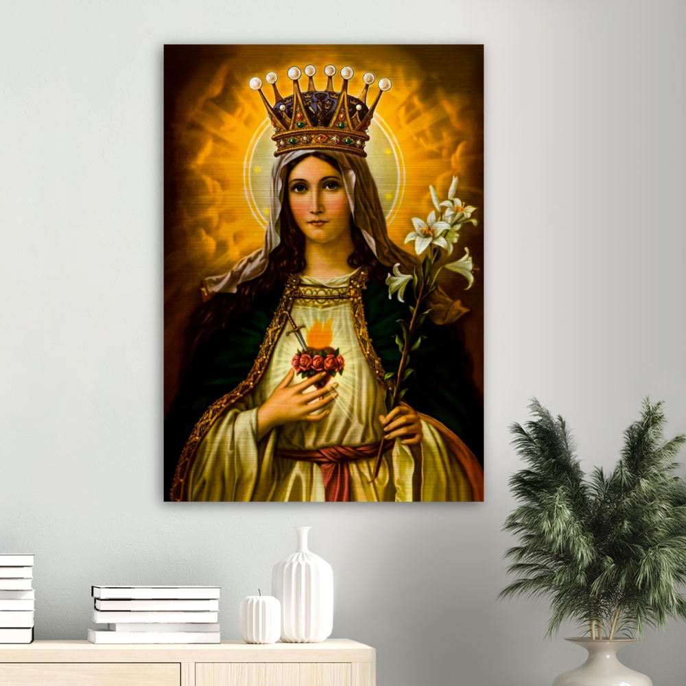 Queen of Heaven ✠ Brushed #Aluminum #MetallicIcon #AluminumPrint