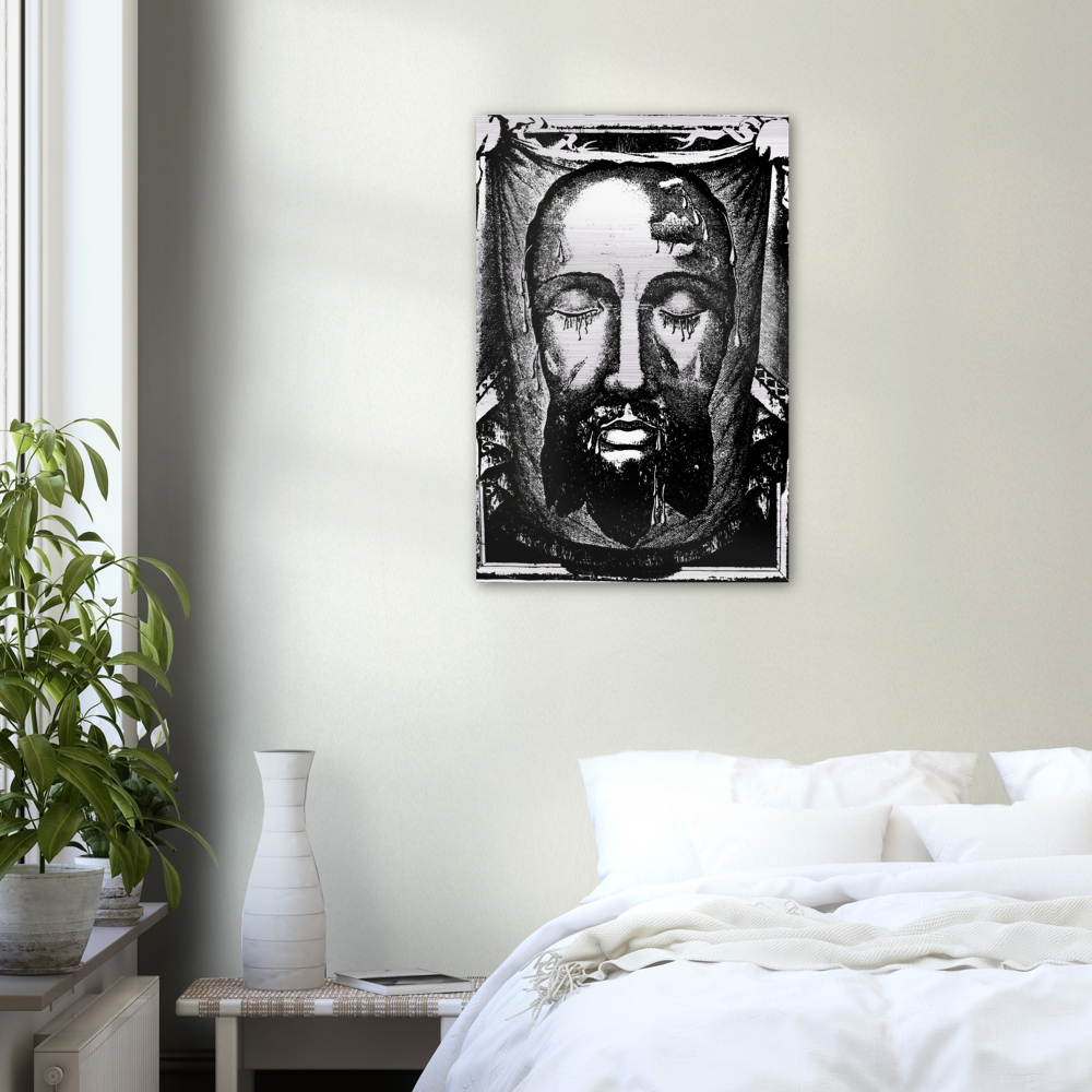 Devotion to the Holy Face of Jesus ✠ Brushed #Aluminum #MetallicIcon #AluminumPrint