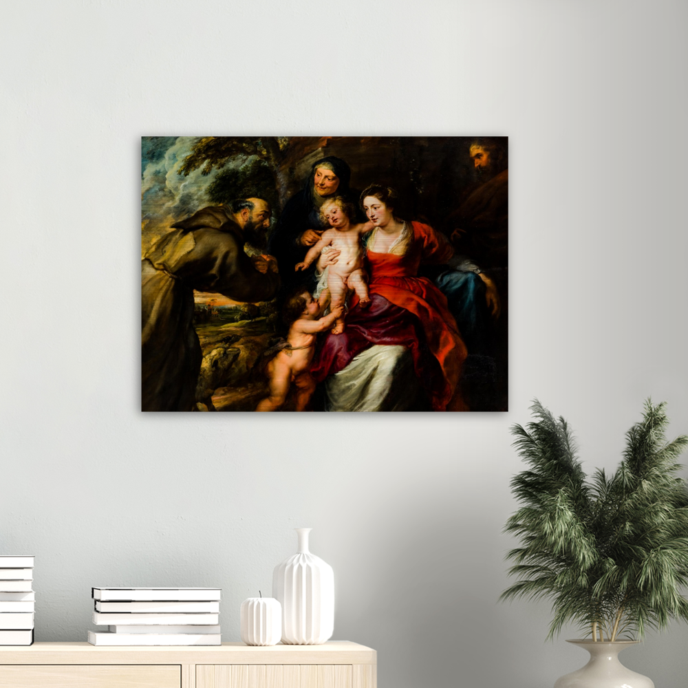 Holy Family, St Francis, St Anne and St John the Baptist ✠ Brushed #Aluminum #AluminumPrint