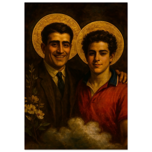 Pearl Print - Saint Carlo Acutis and Saint Pier Giorgio Frassati Icon