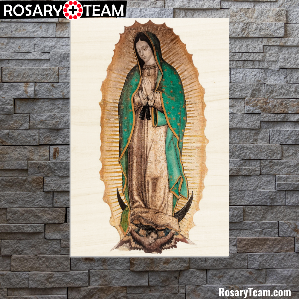 Our Lady of Guadalupe – Miraculous Icon Print on Wood or Aluminum | Sacred Wall Art
