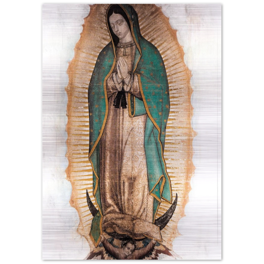 Our Lady of Guadalupe ✠ Brushed #Aluminum #MetallicIcon #AluminumPrint