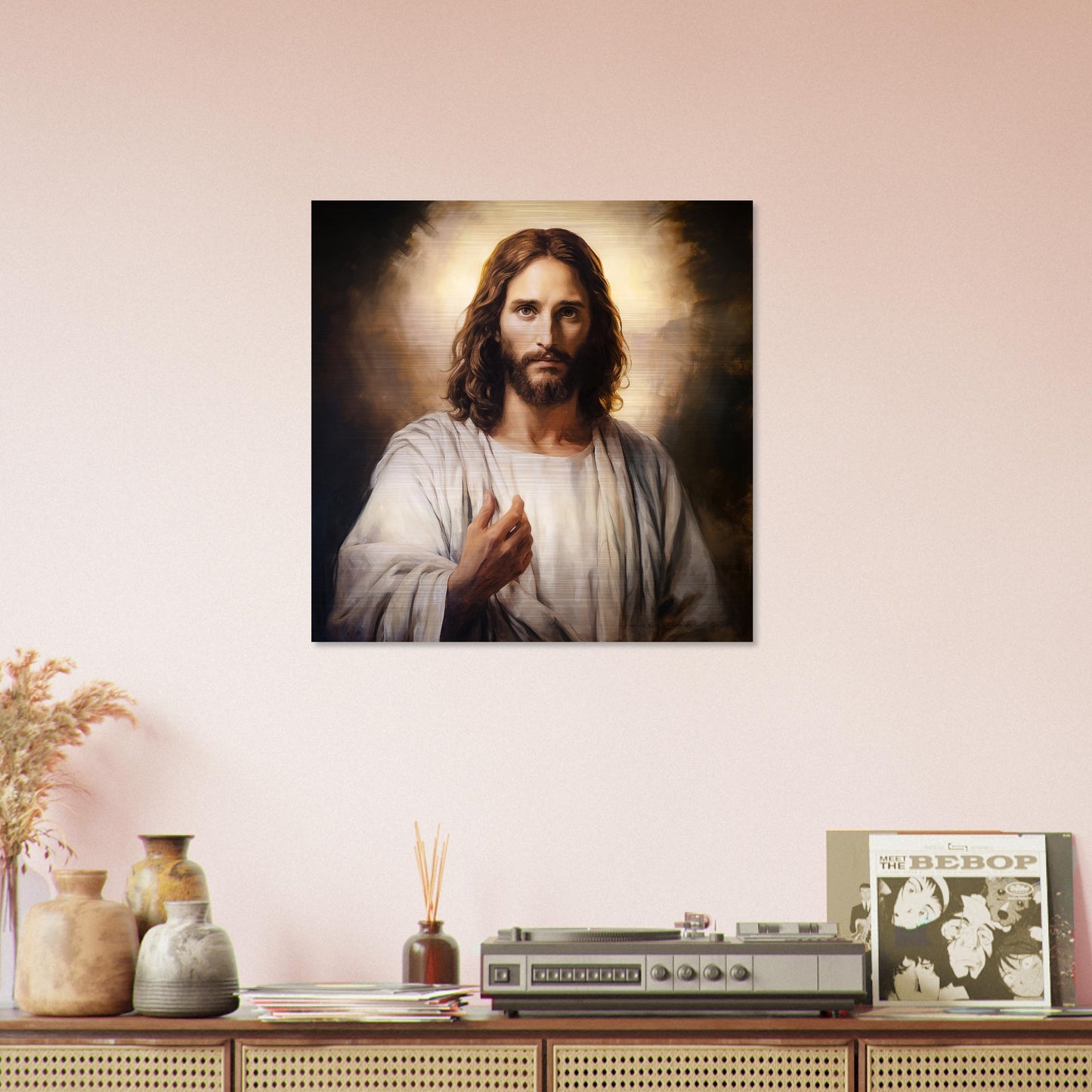 Come and see - Jesus Christ Icon Brushed Aluminum