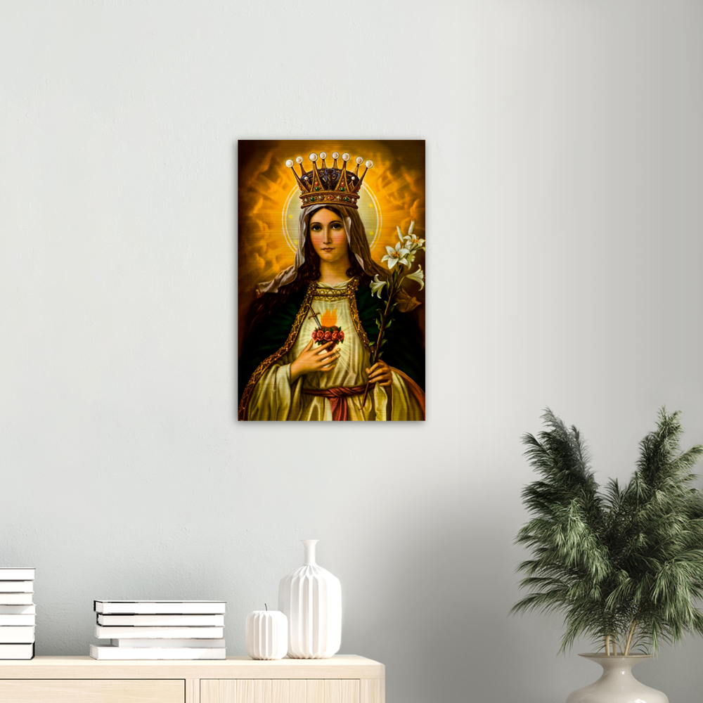 Queen of Heaven ✠ Brushed #Aluminum #MetallicIcon #AluminumPrint