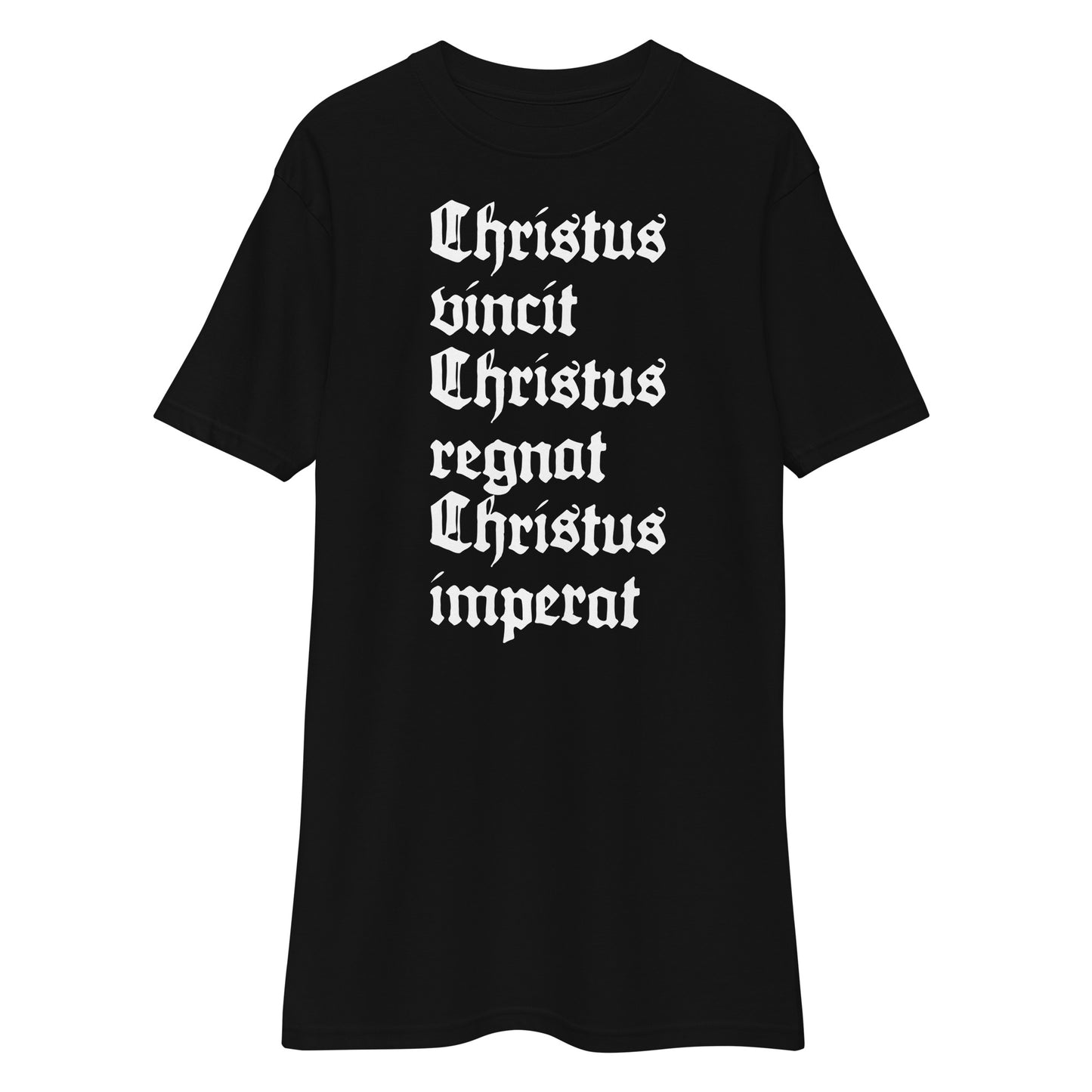 Christus vincit! Christus regnat! Christus imperat! premium heavyweight tee