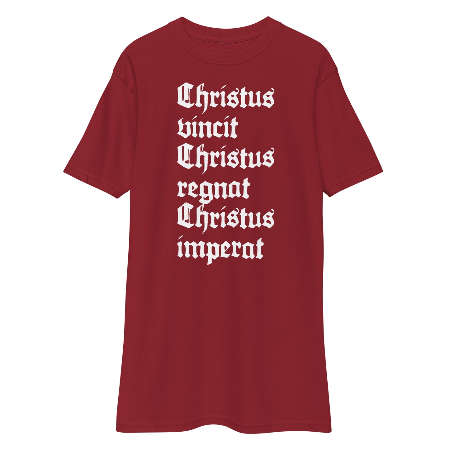 Christus vincit! Christus regnat! Christus imperat! premium heavyweight tee