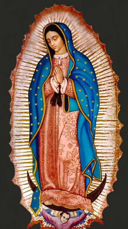 Wood Prints Our Lady of Guadalupe Queen of Mexico Patroness of the Americas Empress of Latin America Protectress of Unborn Children