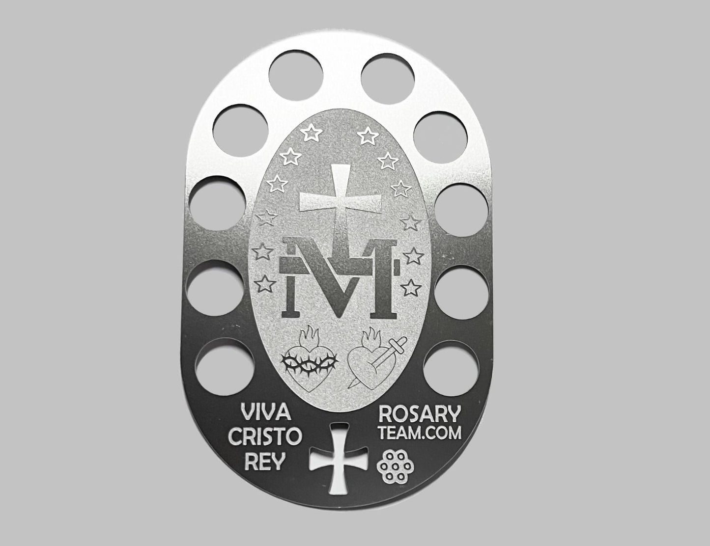 Holy Rosary Card Miraculus Medal Edition for your Wallet, Desktop or Altar. One Decade